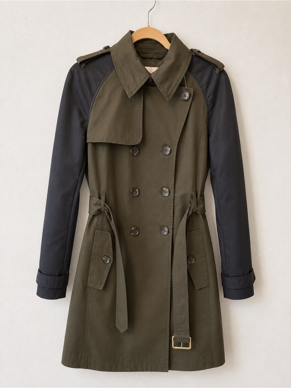 Altuzarra for Target 20th Anniversary Olive Green Double Breasted Trench Coat M - Picture 2 of 5